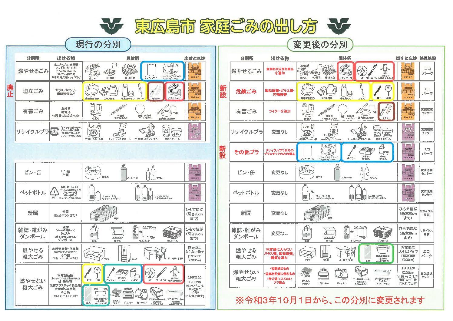 10月から変更！